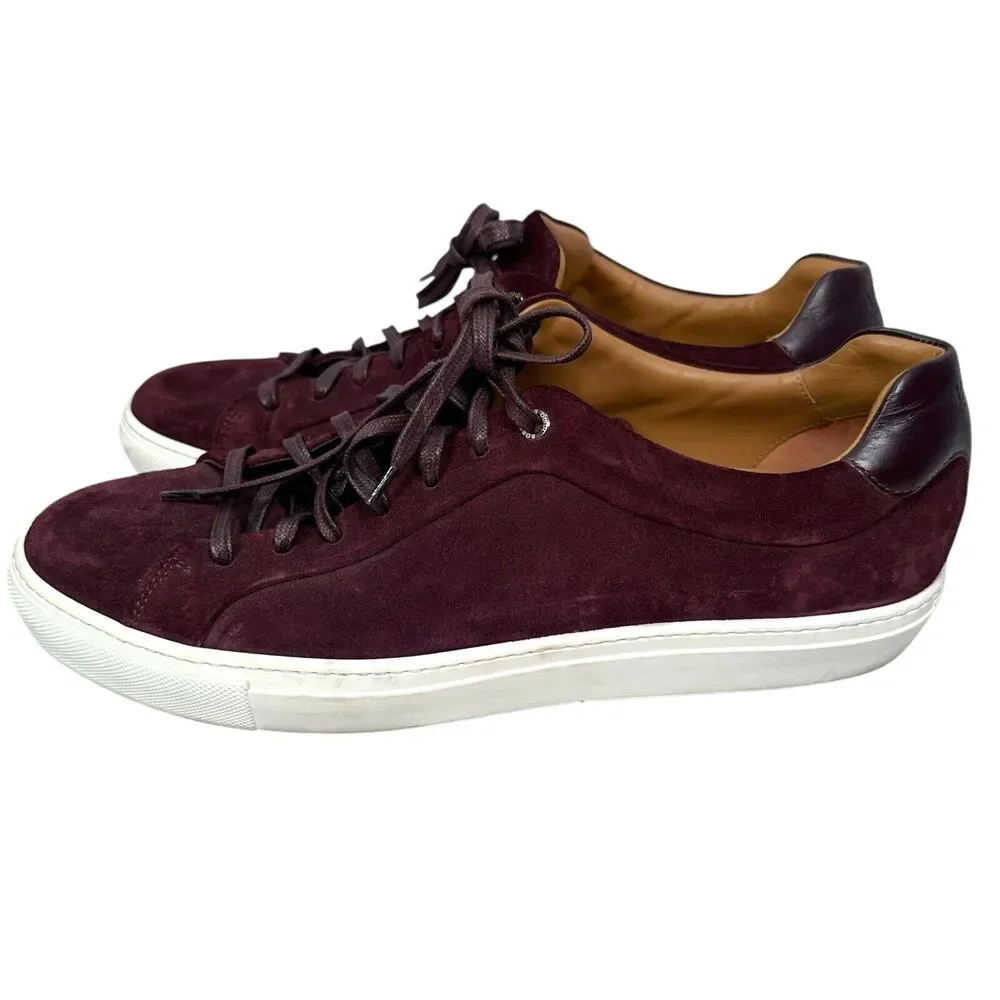 Hugo Boss Mirage Sneakers Men’s 45 / US 12‎ Burgundy Suede Leather Lace Up Shoes